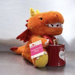Valentine Orange and Red Dragon Plush and He ‘s mine Coffee/Tea cup 