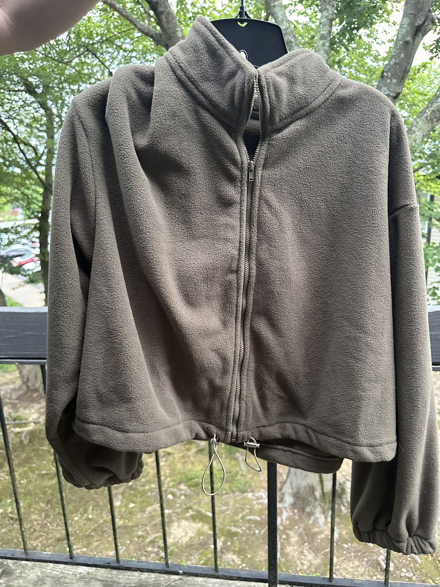 Zip-Up In Army Green - Size XL