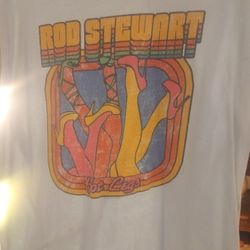  Authentic Retro 80s "Rod Stewart Hot Legs "Concert T-shirt 