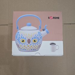 Owl Enamel Whistling Tea Kettle 
