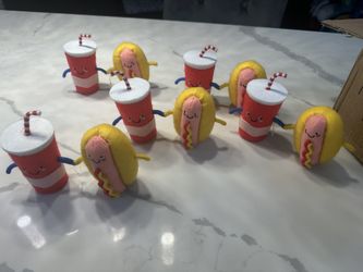 Sun Squad Felt Duo Figural Hotdog and Soda