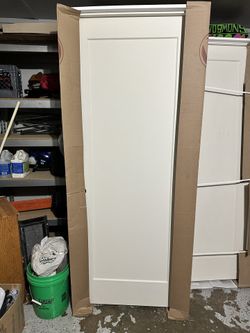 32” Solid Primed White Wood Door – Prehung – REAL Wood (NOT MDF) – $100 FIRM