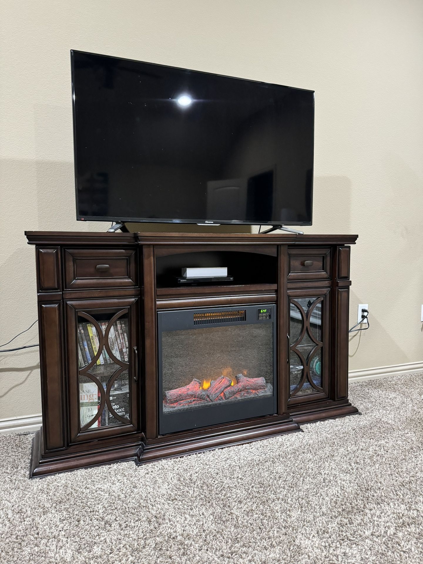 Electric Fireplace Entertainment Center 