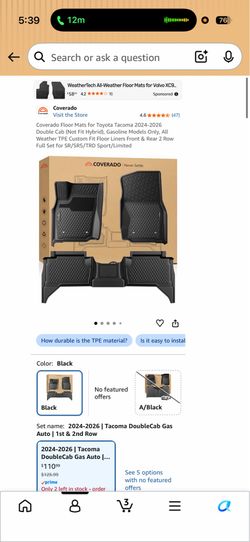 Floor Mats Toyota Tacoma