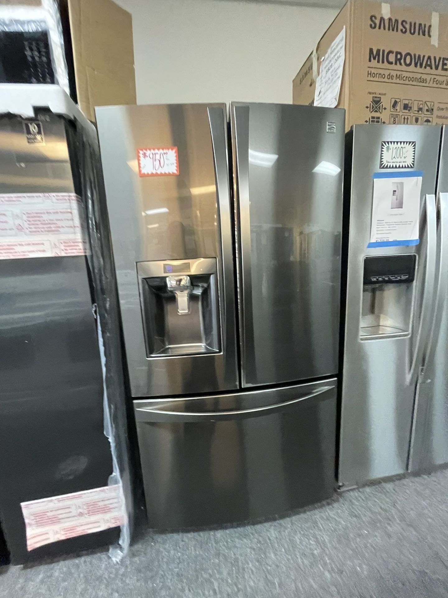 Kenmore Black Stainless Steel French Doors Fridge Working Perfect With 4 Months Warranty