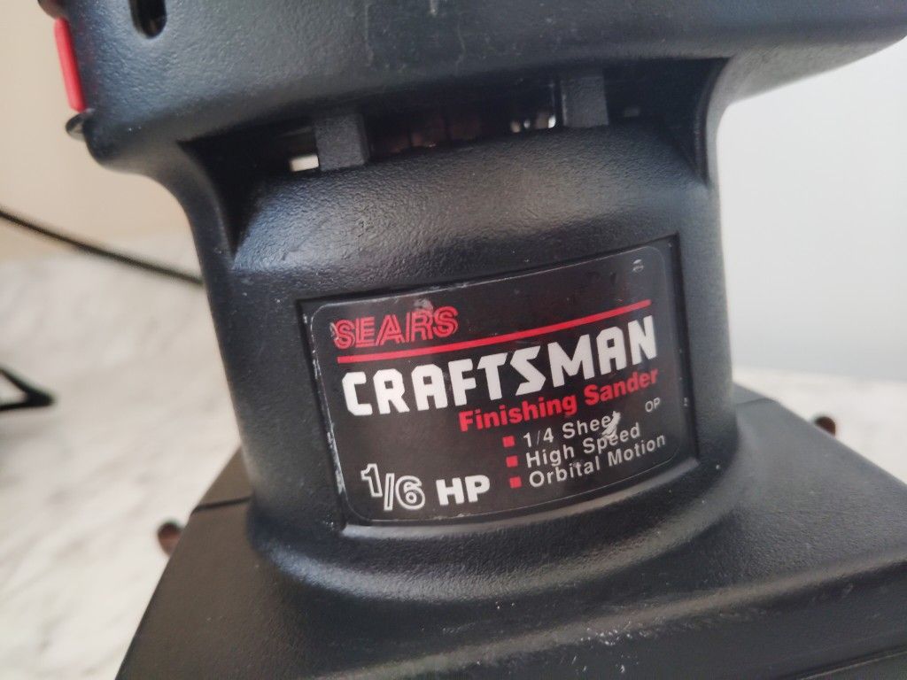 CRAFTSMAN TOOLS DUAL MOTION SANDER, 1/3 SHEET, 1/4 HP, Model (contact info removed)30