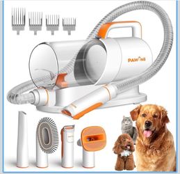 PAWING Dog Grooming Vacuum, All-in-1 Professional Deshedding Tools for Dogs & Cats - Low Noise Dogs Vacuum Cleaner with 2L Large Capacity Dust Cup for