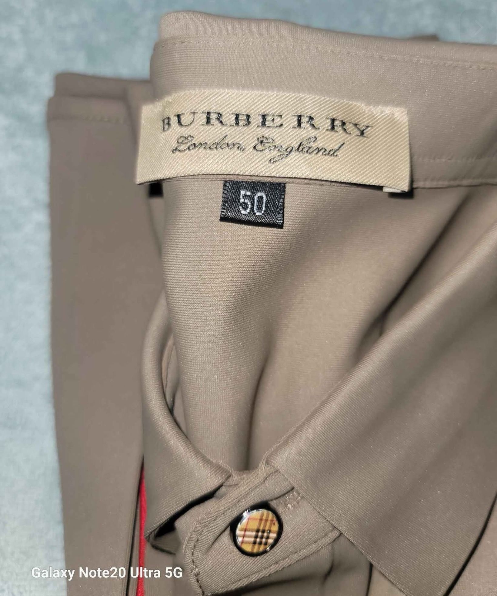 NEW) tan burberry men's long-sleeve dress shirt