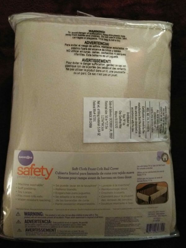 Babies R Us Crib Rail Protector Brand New Never Used For Sale In