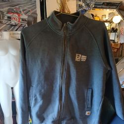 Carhartt Men's textured fleece full-zip jacket featuring a custom "Gero Hero 2010" embroidered logo. 