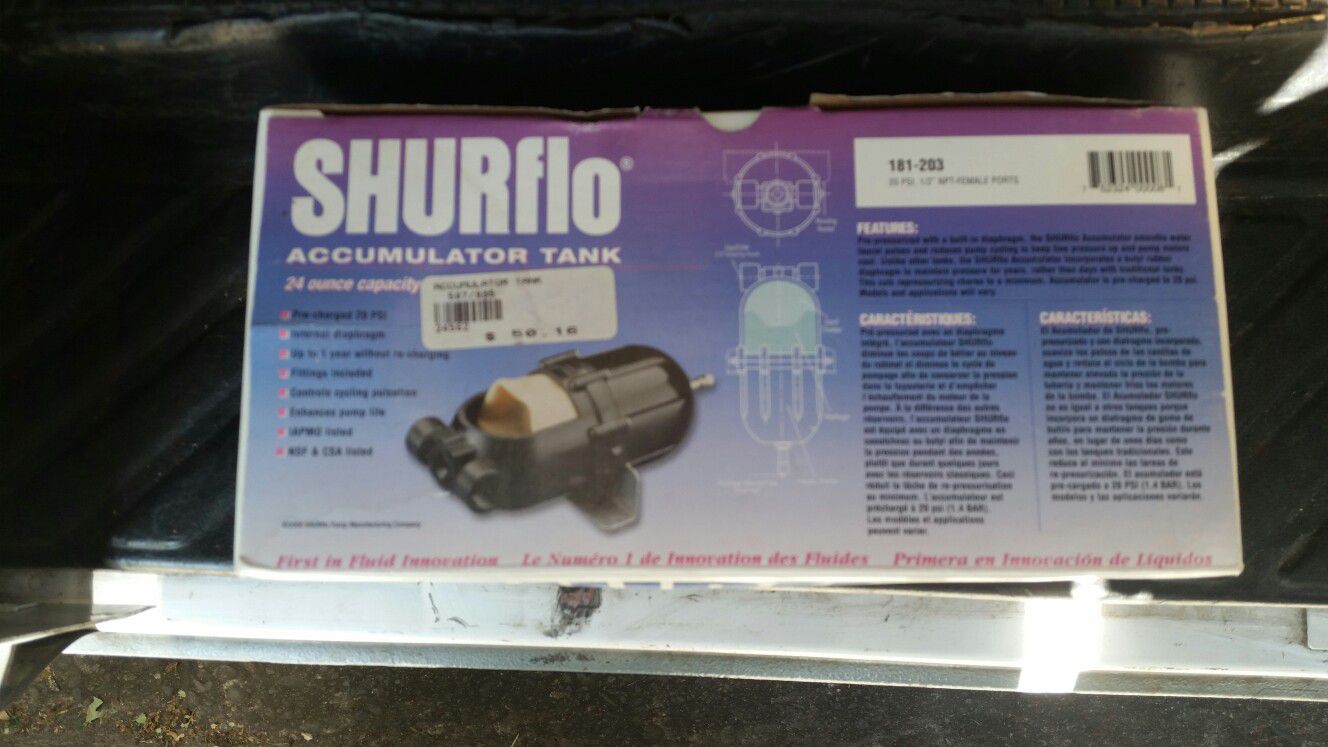 Shurflo Accumulation tank new