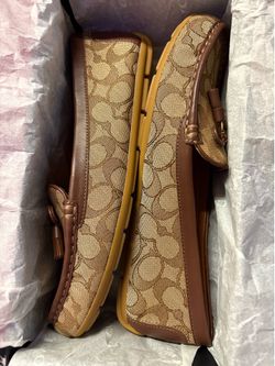 Coach Moira Sig JacQ Loafe Khaki/Saddle Size 10