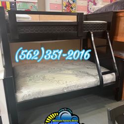 Twin XL Queen Bunk Bed With Mattress Colchon