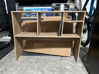 Freestanding Brown Medium Wood Composite 2-Shelf Open Face Shelving Unit