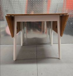 IKEA PS 2012 Bamboo & White Drop-Leaf Expandable Table