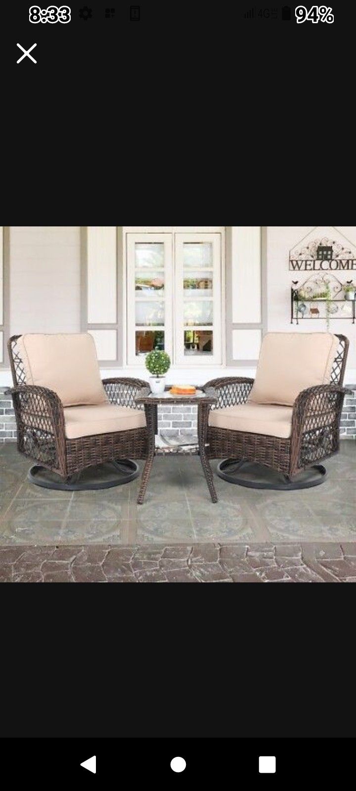 Two Colors Available Brand New Patio Chairs Patio Rocking Chairs Patio Swivel Chairs Sillas Mesadoras π