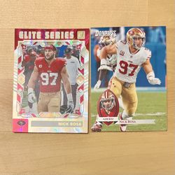 Nick Bosa 2025 Donruss Lot — Elite Series + Base 49ers