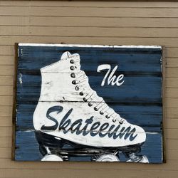 Antique Wooden Engraved Sign 