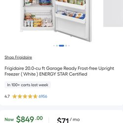 Frigidaire 20.0-cu ft Garage Ready Freezer