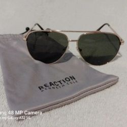 Kenneth cole gold reaction aviator unisex sunglasses