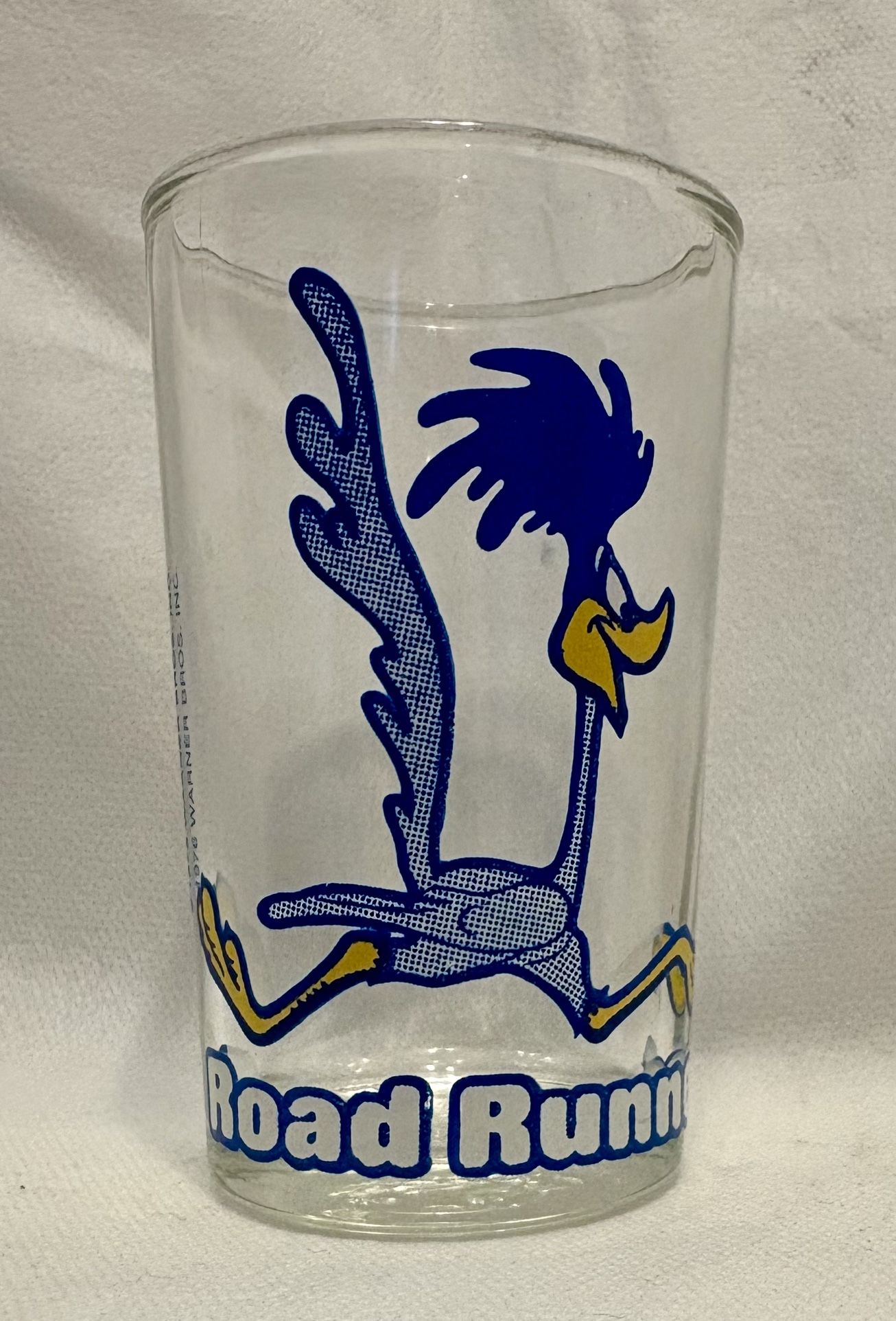 1976 Warner Bros Looney Tunes Road Runner 6oz juice glass