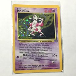 1999 Mr. Mime HOLO Pokemon Card - Near Mint Condition - RARE Collectible Original Vintage Old OG Limited Edition Low Mintage first Base Set 1st