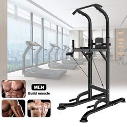 Pull Up Bar Stand & Dip Station Adjustable Height