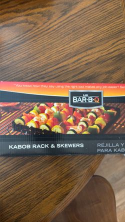 Kabob rack and skewers