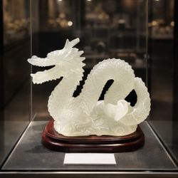Dragon Figure , Home Decor, Collectible The Crystal Dragon of Prosperity • Guardian of Fortune: The Jade Flame Dragon