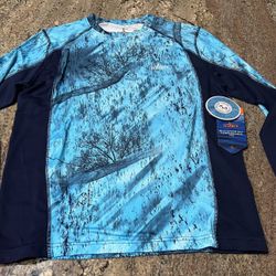 New Mens Medium Long Sleeve Rash Guard HABIT 40+ UPF  Fishing Swimming 