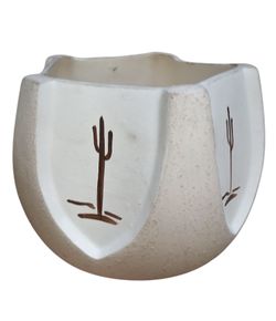 Vintage Southwestern Saguaro Planter - Pine Mountain Art Pottery