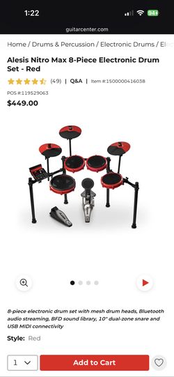Alesis Nitro Mesh Special Edition 8-piece Electric Drum Set