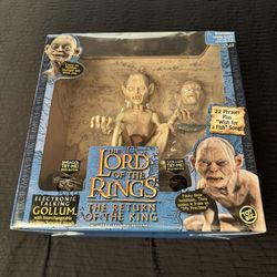 NEW! Lord of The Rings Electronic LOTR Interchangeable Talking Gollum Smeagol Heads SEALED!
