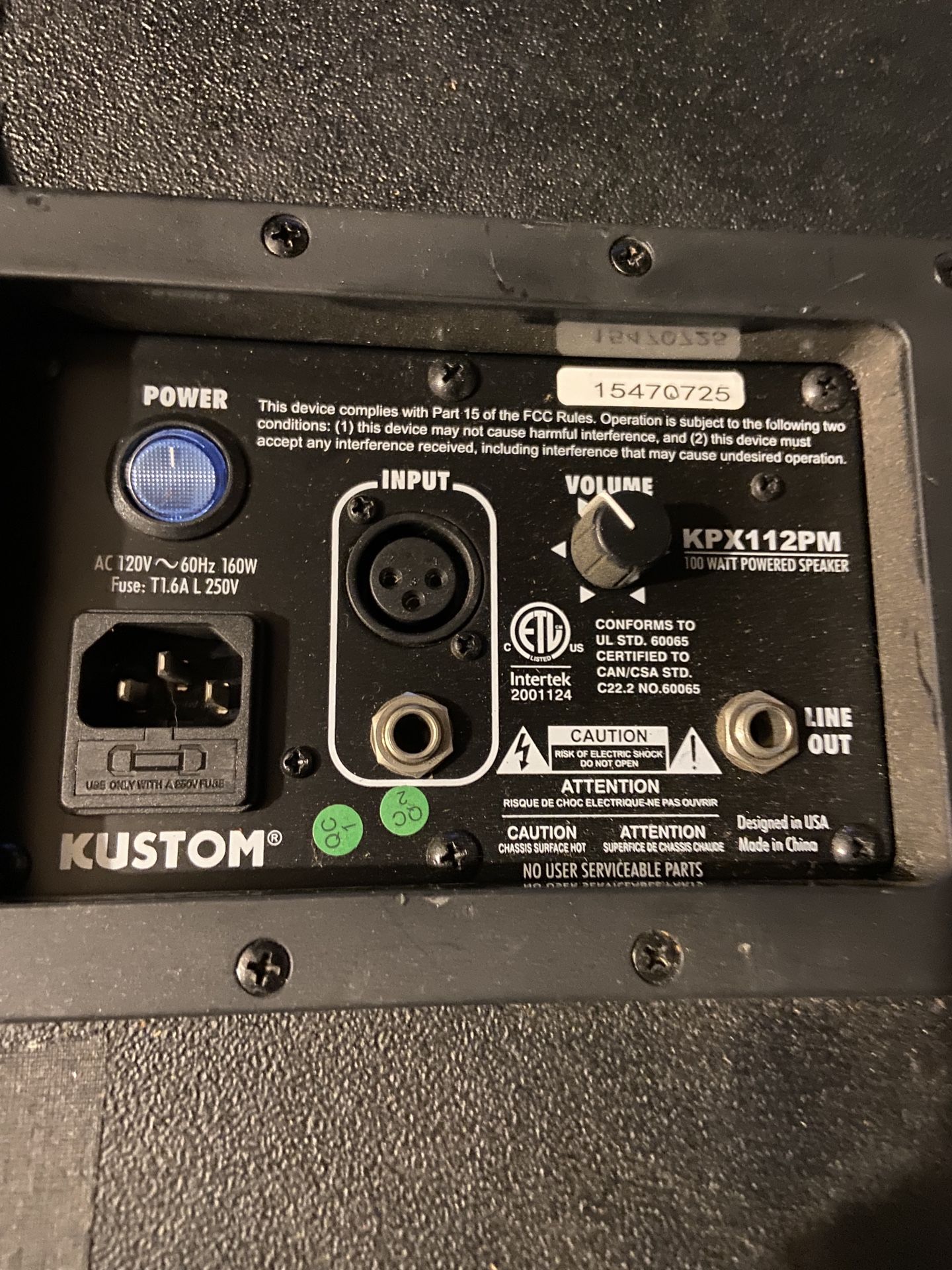 Kustom Kpx- 112 100 W Powered Spkr/monitor - EC