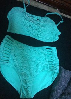 1x 2 piece plus size swim suit