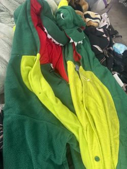 Funziez! Dinosaur Adult Onesie - T-Rex Halloween Costume - Plush Dino One Piece Cosplay Suit for Adults, Women and Men
