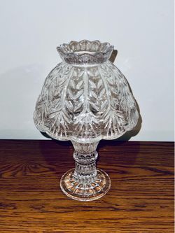 Fifth Avenue Crystal Germany Fairy Glass Candle Lamp