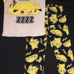 Pajamas 100% Cotton Pokémon 3pc Sz8