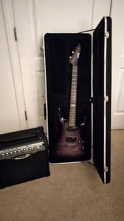 ESP LTD MH- 100 QMNT Purple Mint 2013 Indonesia / Line 6 Spider II And Hardcase Shell 