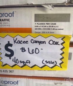 SALE Kacee Canyon Oak 22 MIL x 8.7 in. W x 48 in. L Click Lock Waterproof Luxury Vinyl Plank Flooring