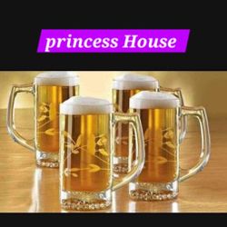 Princess House Vasos Cerveceros  4 Brand New 
