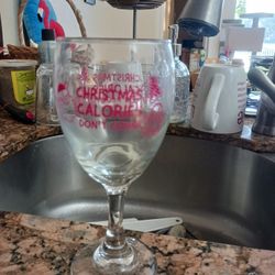 Christmas Wine Glass