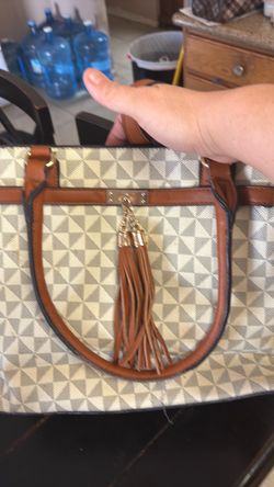 Patterned Tote Bag with Tassel Detail
