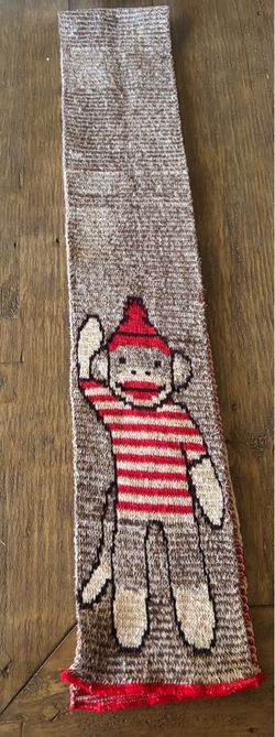 Sock Monkey Knit Scarf