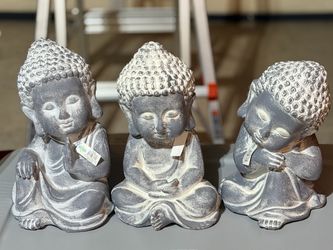 NEW - Set of 3 Baby Buddha Figurines