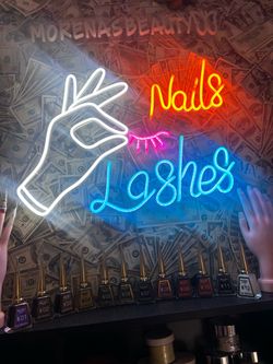 Nails & Lashes LED Neon Sign