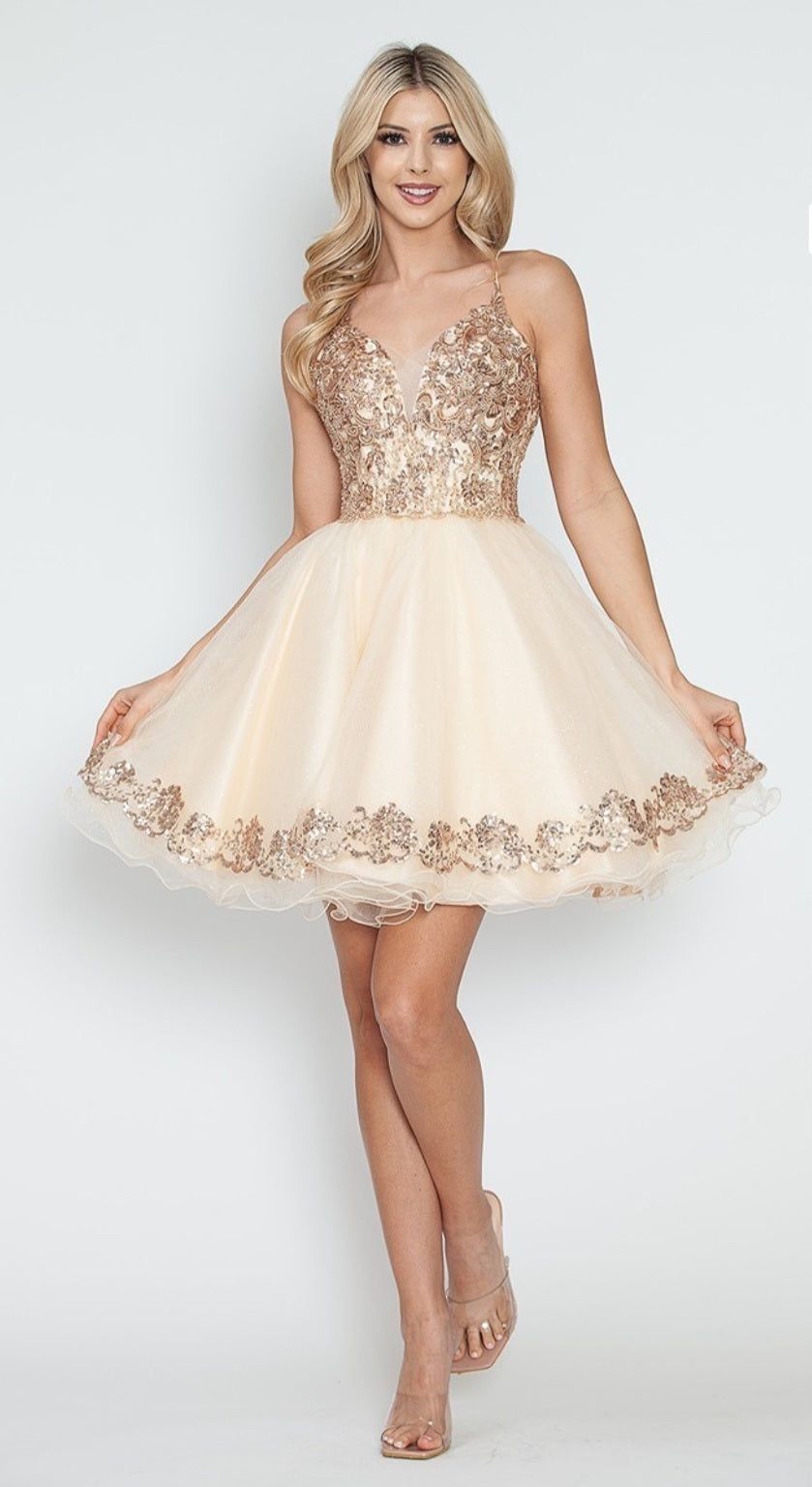 Lenovia Gold Dress