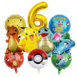 Pokemon foil balloon birthday balloon # 6 (10pcs party pack)