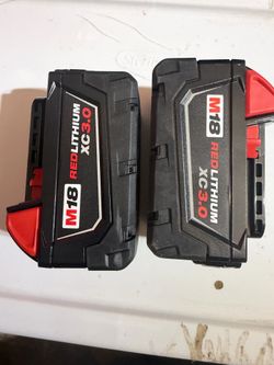 2 batteries milwaukee 3.0ah