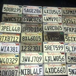 License Plates From $5.00 And Up